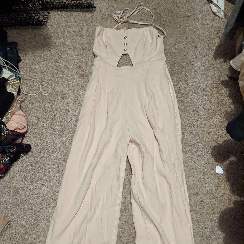 Vintage Open back wide leg jumpsuit